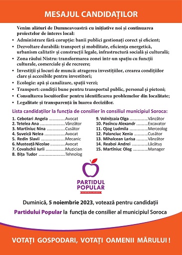 Pe 5 noiembrie votează Mărul!